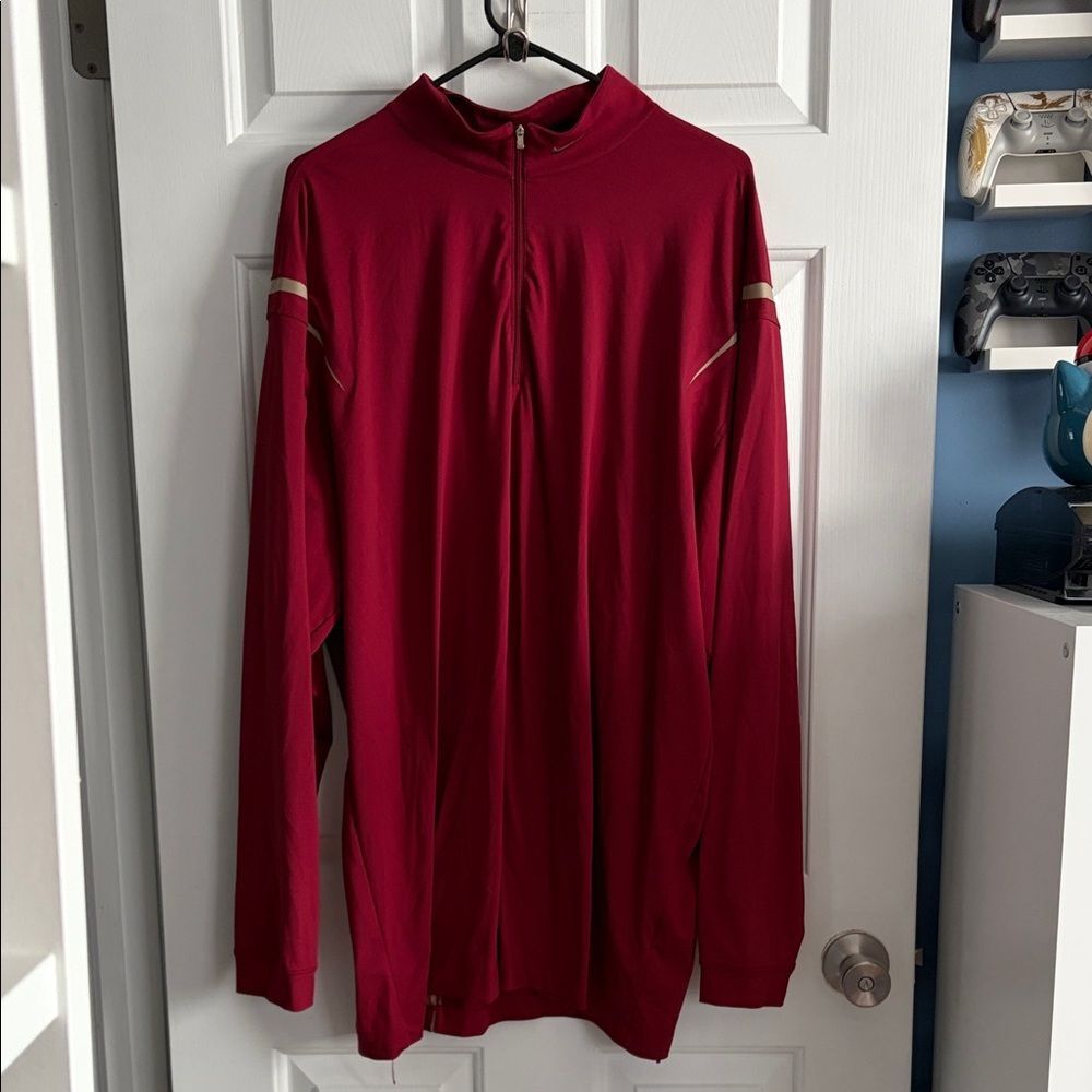 Nike Golf Men’s 1/4 Zip Fit Dry Maroon Pullover Sweater Size XXL